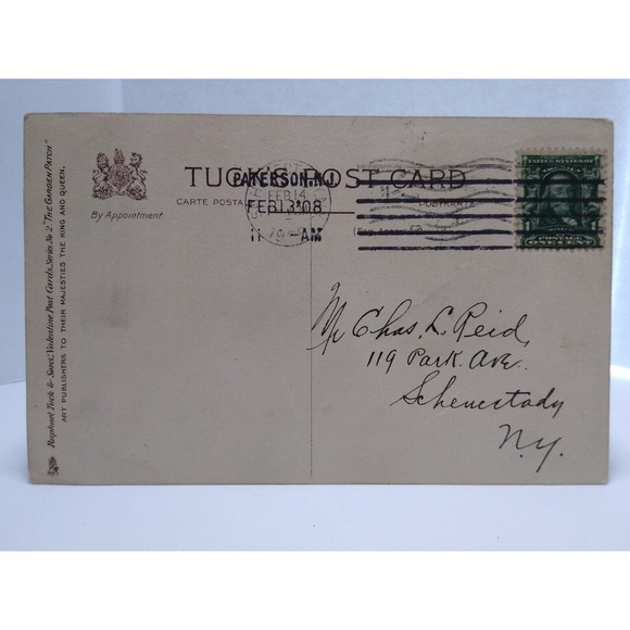 Fantasy Postcard Tuck E Curtis Beet Face Anthropomorphic Garden Patch Series 2 - Picture 3 of 3